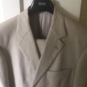 Hugo Boss linen suit.